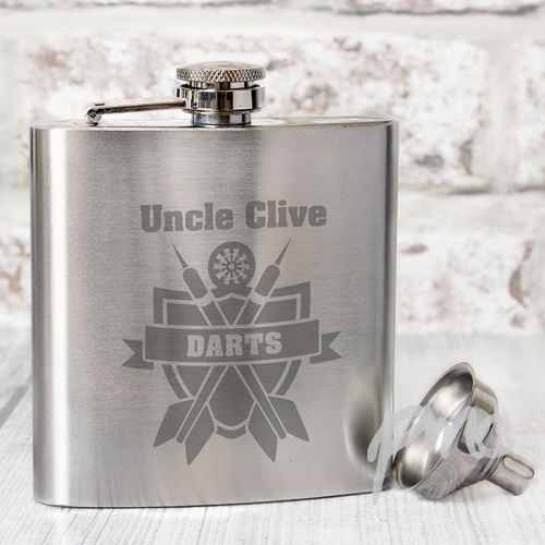 Personalised Darts Hip Flask