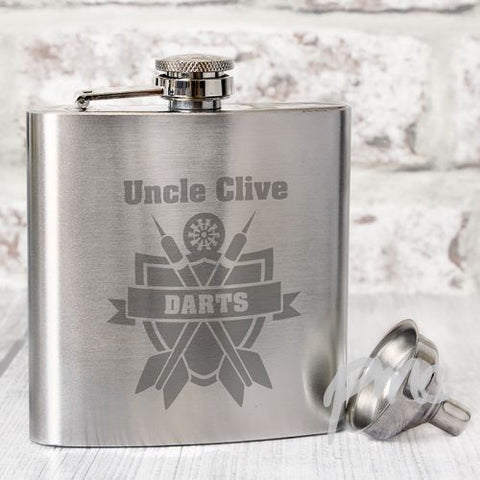 Personalised Darts Hip Flask