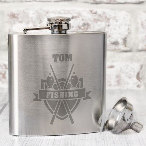 Personalised Fishing Hip Flask