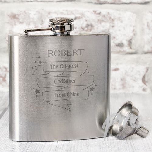 Personalised Shining Star Hip Flask