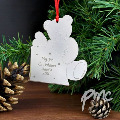 Personalised Teddy My 1st Tree Decoration