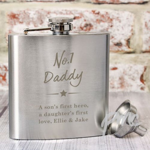 Personalised No.1 Hip Flask