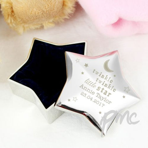 Personalised Twinkle Twinkle Star Trinket Box
