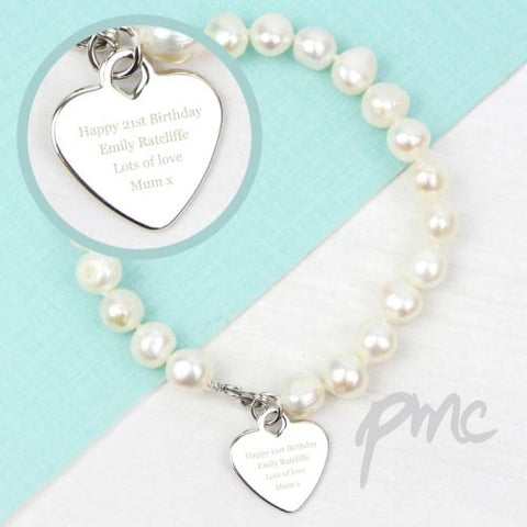 Personalised White Freshwater Pearl Message Bracelet