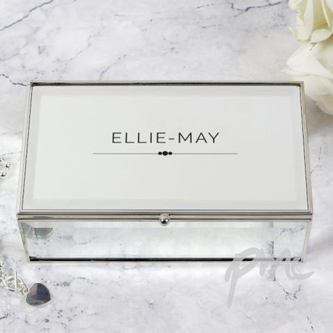 Personalised Classic Mirrored Jewellery Box
