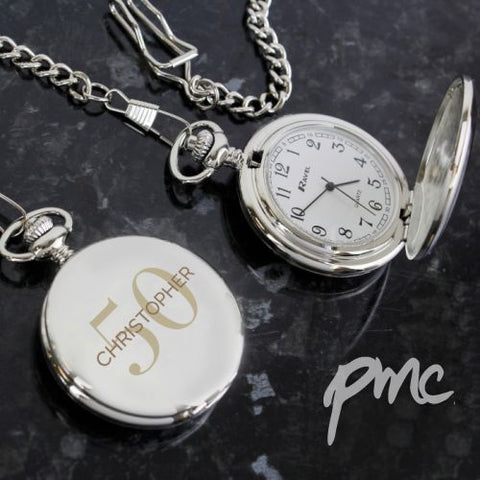 Personalised Big Age Pocket Fob Watch