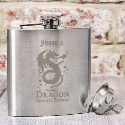 Personalised Dragon Breath Potion Hip Flask