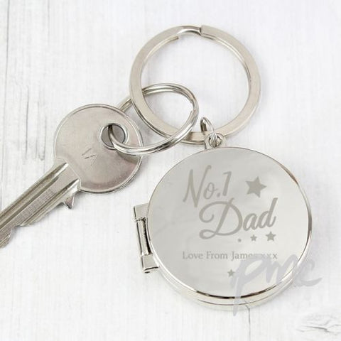 Personalised No.1 Dad Photo Keyring