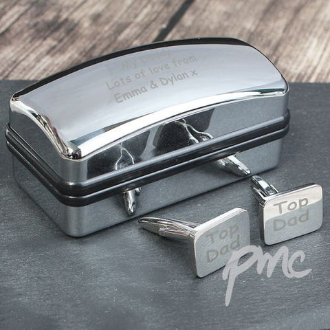 Top Dad Cufflinks and Personalised Case