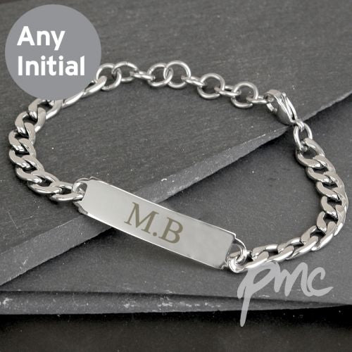 Personalised Initial Stainless Steel Unisex Bracelet