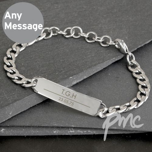 Personalised Classic Stainless Steel Unisex Bracelet