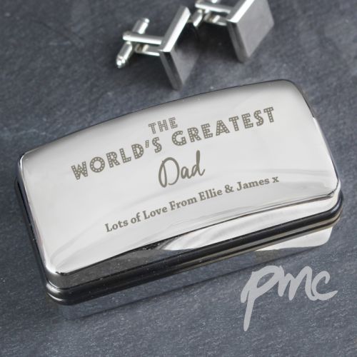 Personalised 'The World's Greatest' Cufflink Box