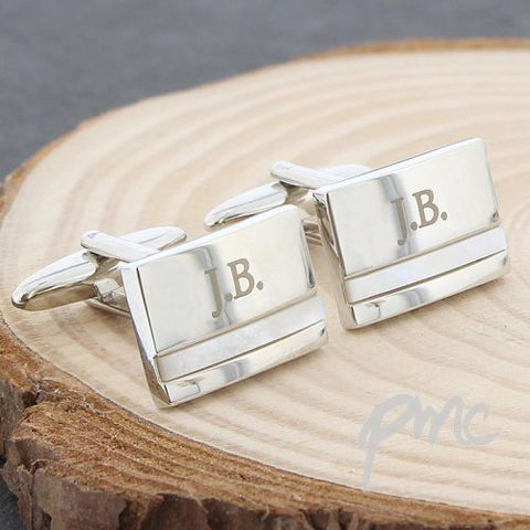 Personalised Mother of Pearl Cufflinks