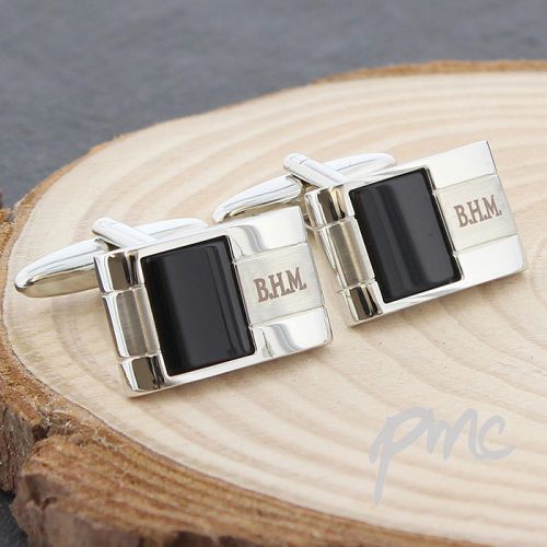 Personalised Onyx Cufflinks