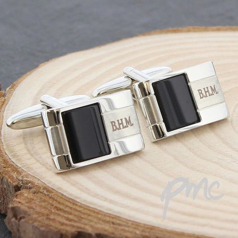 Personalised Onyx Cufflinks