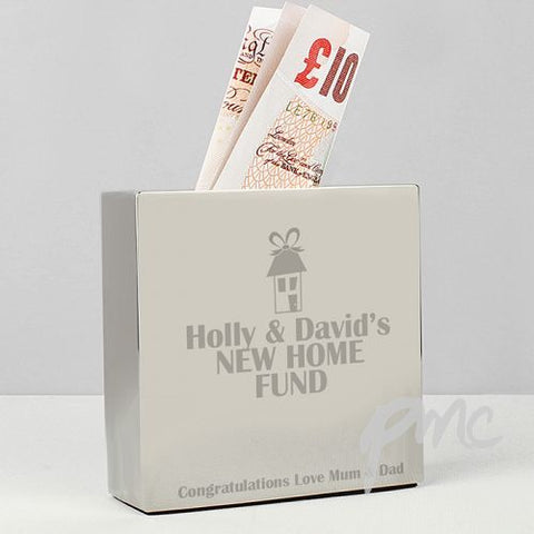 Personalised House Square Money Box
