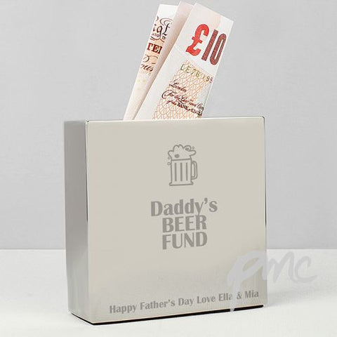 Personalised Beer Square Money Box