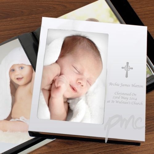 Personalised Cross Photo Frame Album 4x6