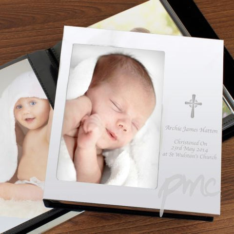 Personalised Cross Photo Frame Album 4x6