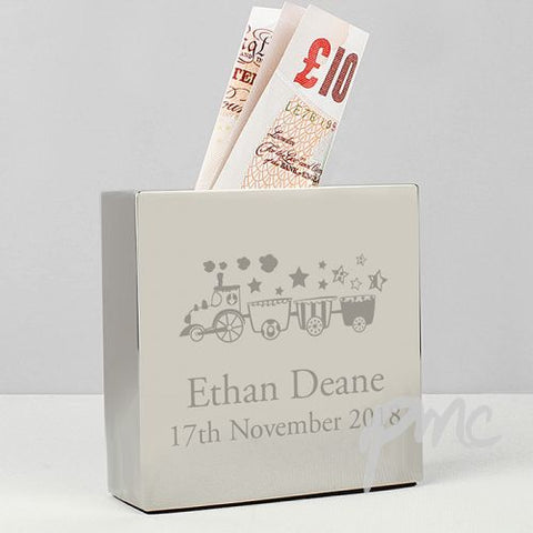 Personalised Train Square Money Box
