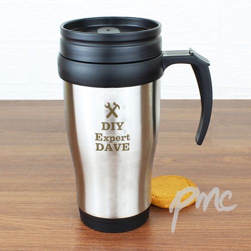 Personalised Man At Work Travel Mug