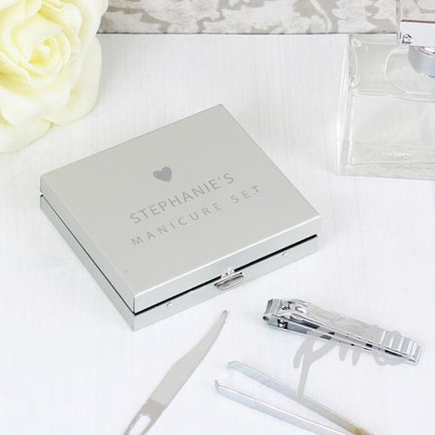 Personalised Heart Manicure Set