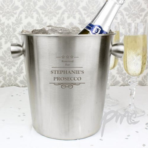 Personalised Decorative Stainless Steel Ice Bucket