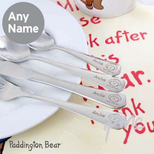 Personalised Paddington Bear Cutlery Set