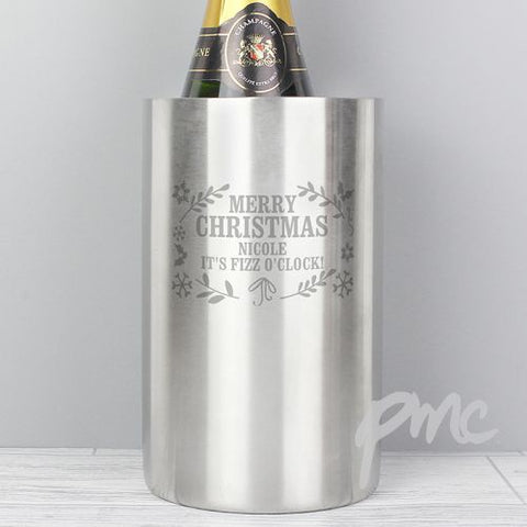 Personalised Christmas Frost Wine Cooler
