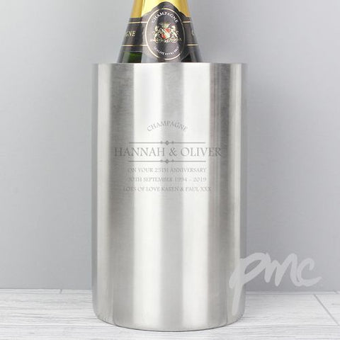 Personalised Diamond Wine Cooler