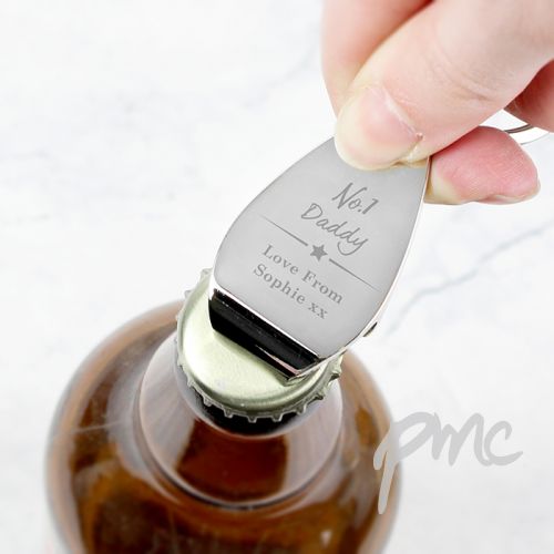 Personalised No.1 Bottle Opener Keyring