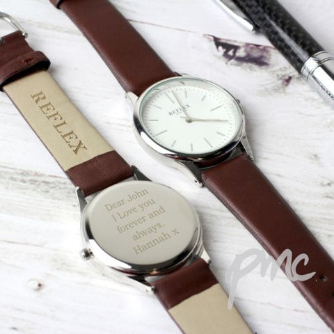 Personalised Unisex Silver Watch with Presentation Box