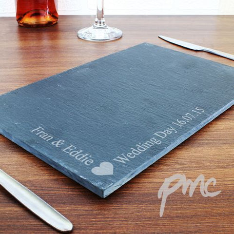 Personalised Heart Motif Slate Board
