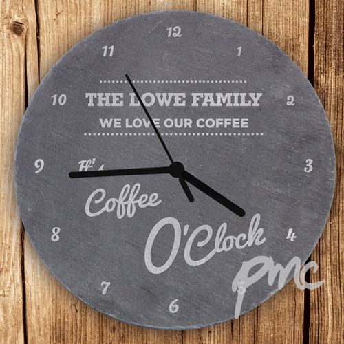 Personalised O'Clock Slate Clock