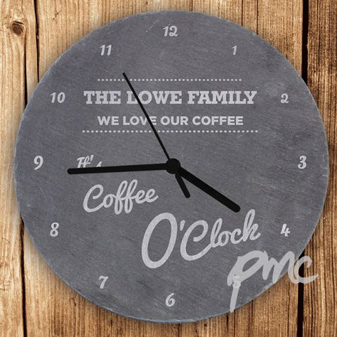 Personalised O'Clock Slate Clock