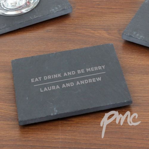 Personalised Classic Single Slate Coaster
