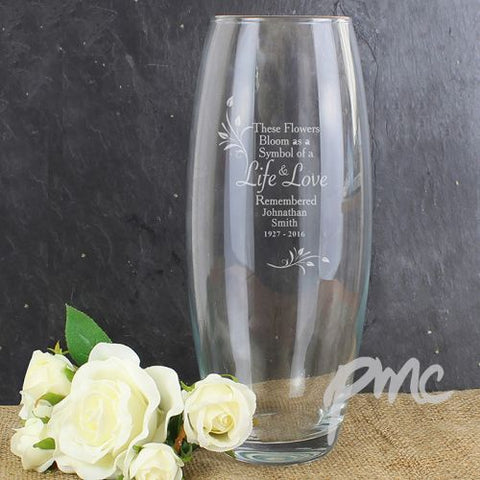 Personalised Life and Love Vase