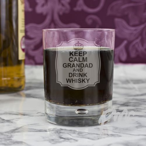 Personalised Keep Calm Tumbler Bubble Glass
