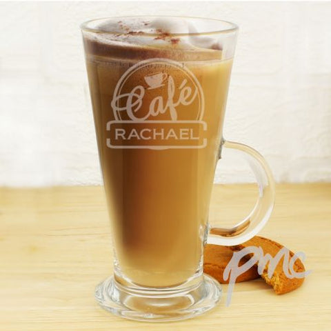Personalised Cafe Latte Glass