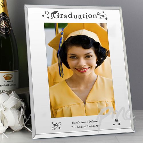 Personalised Graduation Mirrored Glass 5x7 Photo Frame