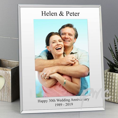 Personalised Mirrored Glass 5x7 Photo Frame