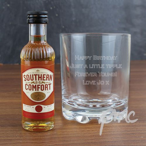 Personalised Tumbler & Southern Comfort Miniature Set