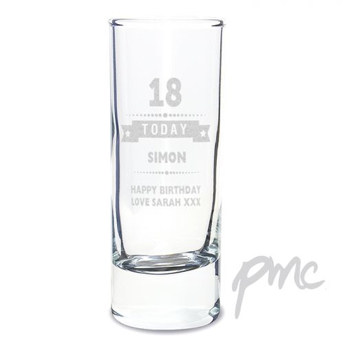 Personalised Birthday Star Shot Glass