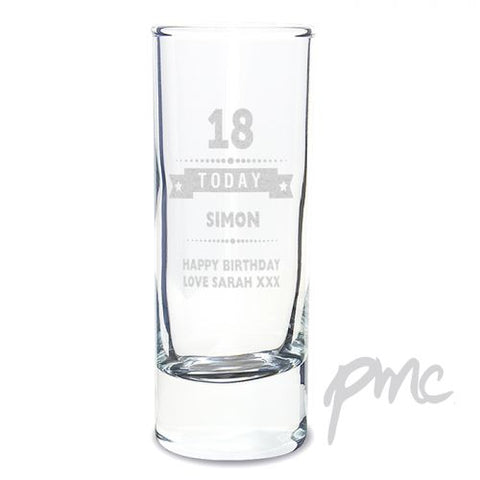 Personalised Birthday Star Shot Glass