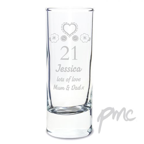 Personalised Birthday Craft Shot Glass Engraved