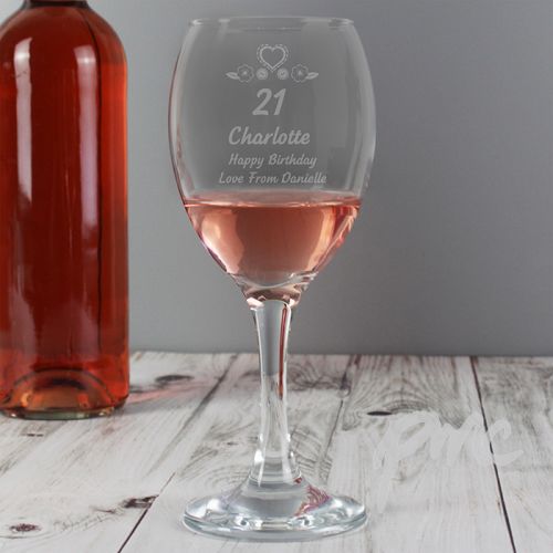 Personalised Birthday Craft Wine Glass