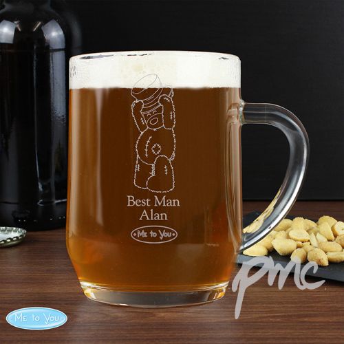 Personalised Me To You Engraved Male Wedding Tankard