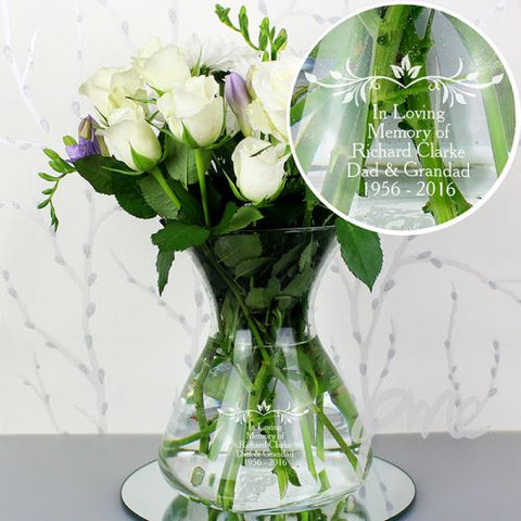 Personalised Sentiments Glass Vase