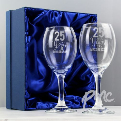 Personalised Years As... Wine Glass Set