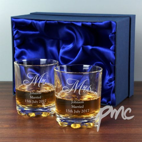 Personalised Mr & Mrs Pair of Tumblers